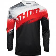 Tricou motocross Thor Sector Vapor culoare Negru/Rosu marime S Cod Produs: MX_NEW 29106140PE foto