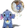 Stitch Plus Respiră &amp; Melodii Liniștitoare, 25cm, Albastru - Jucărie Antistres Copii, Baterii, Somn Liniștit