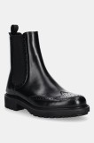 Ecco ghete chelsea de piele Metropole Oslo Chelsea culoarea negru, cu platforma, 232883-01001