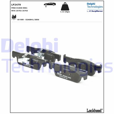 DELPHI LP2479 set placute frana,frana disc foto