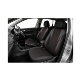 Huse scaune auto universale Premium fractionate fata spate negre cu cusaturi rosii compatibile dimensiuni standard Cod: HNG1101-4