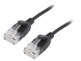 Patch cord UTP Cat6a Negru 1m Aurit, Vention