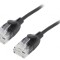 Patch cord UTP Cat6a Negru 1m Aurit