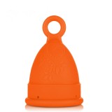 Cupa Menstruala Ring Portocalie, Marimea S, Silicon Medical, Reutilizabila 5-10 Ani, Protectie 12h