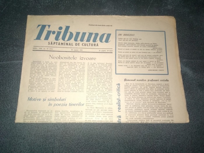 REVISTA TRIBUNA 13 AUGUST 1964