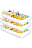 [Dimensiune Mare] Bar Bufet Inflabil pentru Servirea Gheții cu Țeapă de Scurgere - Salate, M&acirc;ncăruri și Băuturi T
