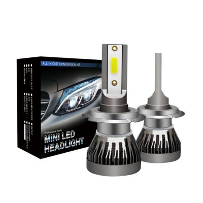 Set 2 becuri LED auto H7, 11000 lumeni, 110W per set, 6000K - alb foto