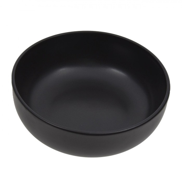 Bol Ceramic, Nordic, Negru, Diametru 15 cm, Inaltime 5.5 cm, Capacitate 0.68 L