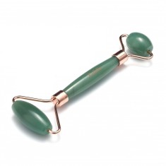 Green Aventurine roller by Erfello, pentru masaj facial și corporal, Green Aventurine