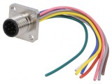 Soclu M12 8 pini tată IP67 30V 2A