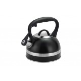 Ceainic din inox cu fluier negru