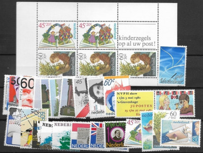 C5355 - Olanda 1980 - anul complet cu colite,timbre nestampilate MNH foto