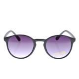 Ochelari de soare rotunzi cu rama neagra si lentile mov degrade