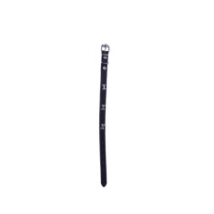 Zgarda ciocolatiu accesoriu os, piele naturala, pentru caini mici, 35 x 1.5 cm, diametru 22-30 cm