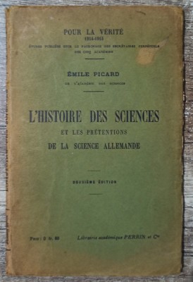 L&amp;#039;histoire des sciences - Emile Picard// 1916 foto