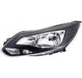 Far Ford Focus 3 12.2010-11.2014 Visteon stanga fata, tip bec H1+H7, culoare negru, cu lumini de zi