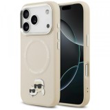 Husa MagSafe pentru Apple iPhone 17 Pro Max, Karl Lagerfeld, Karl &amp; Choupette Pins, Bej
