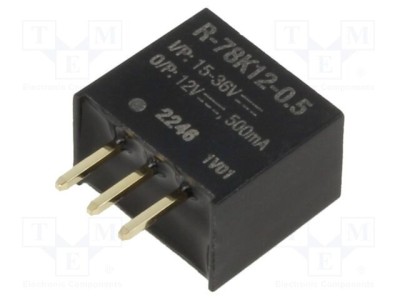 Convertor DC/DC RECOM 15-36V la 12V 500mA SIP3 foto