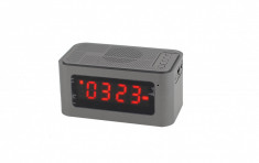 Ceas cu lumina permanenta LED, alarma si radio FM,MP3 Player,compatibil Bluetooth foto