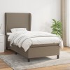 VidaXL Pat box spring cu saltea, gri taupe, 100x200 cm, textil 3127785