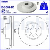 Set disc frana BMW 3 (G20 G80 G28) 11.18-, 3 Touring (G21 G81) 07.19-, 3 Touring Van (G21) 07.19-, 4 Convertible (G23 G83) 11.20-, Fata, 307X24mm, ve