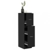 Gossi dulap de farmacie, negru, 30x41x118 cm, lemn prelucrat