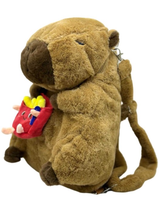 Ghiozdan-Rucsac de plus Capibara amuzant ci Cartofi prajiti