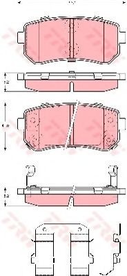 Set placute frana,frana disc HYUNDAI SONATA V (NF) (2005 - 2010) TRW GDB3421 foto