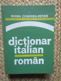 DICTIONAR ITALIAN-ROMAN /DOINA CONDREA DERER / CARTONATA-1975 - 383 PAGINI