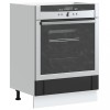 Dulap cuptor microunde Gossi Lucca, lemn negru, 60x46x81.5cm, picioare reglabile