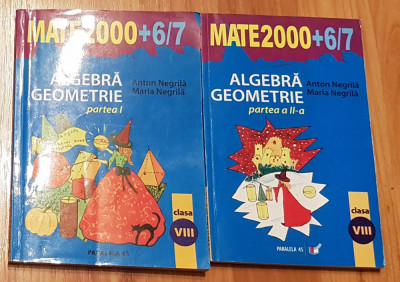 Algebra, Geometrie Clasa a VIII a de Anton si Maria Negrila (2 vol) foto