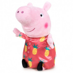 Peppa Pig Jucarie de plus Peppa in rochita cu ananasi 42 cm foto