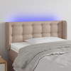 Tablie de pat cu LED, cappuccino 103x16x78/88cm piele ecologica GartenMobel Dekor, vidaXL