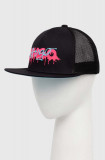 HUGO șapcă de baseball din bumbac culoarea negru, cu imprimeu, 50513388