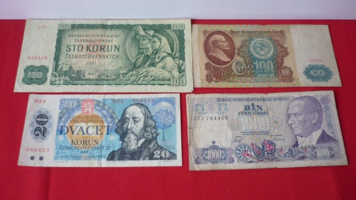 LOT BANCNOTE STRAINE 4 BUC