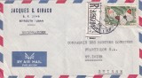 FILATELIE TEMATICA - PLIC LIBAN TEMATICA INSECTE FLUTURI AIRMAIL, Fauna, Stampilat