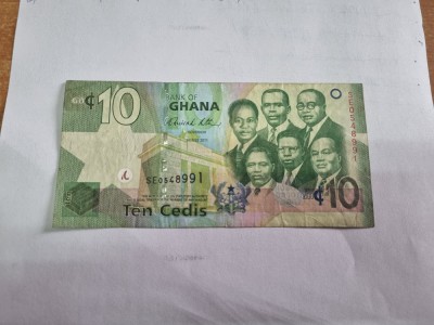 bancnota ghana 10c 2011 foto