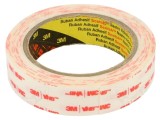 Bandă de fixare 3M albă 25mm x 5,5m, dublu adezivă acrilică, rezistentă la -35&divide;90&deg;C