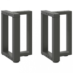 vidaXL Picioare pentru măsuță de cafea &icirc;n formă de T, 2 buc., antracit, 28x25x(42-43) cm, oțel 4013022