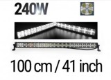 LEDBAR 240W cu DRL Alb, 80 LED, 100cm, 10-30V, Aluminiu, Lumina Rece 6500K