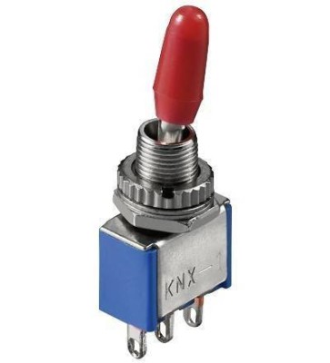 Comutator ON-ON 3 pini 12x6.5x9.5mm cu retinere Goobay foto