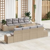 vidaXL Set de Canapele pentru Grădină 7 pcs Bej, gri deschis