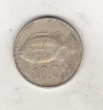 Bnk mnd Islanda 100 coroane 1995, fauna marina, Europa