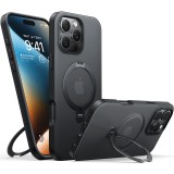 Husa iPhone 16 Pro Max Torras Ostand Spin MagSafe Series, negru