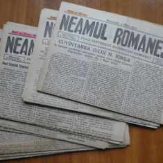 Neamul romanesc, foaia partidului nationalist democrat, 1914 - 1916, 16 ziare