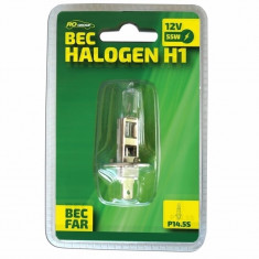 Bec auto cu halogen pentru far H1, 12V, 55 W foto