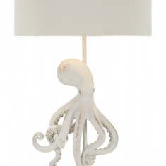 Lampa de masa Octopus, Mauro Ferretti, 1x E27, 40W, 30.5x64.5 cm, polirasina/fier/textil, alb