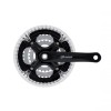 Pedalier Prowheel, 28/38/48T, ax patrat, aluminiu, 170mm, culoare negru Cod:45215ANPKRM