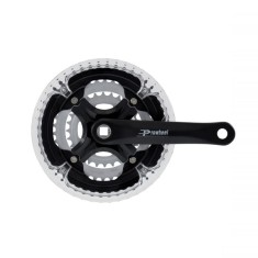Pedalier Prowheel, 28/38/48T, ax patrat, aluminiu, 170mm, culoare negru Cod:45215ANPKRM