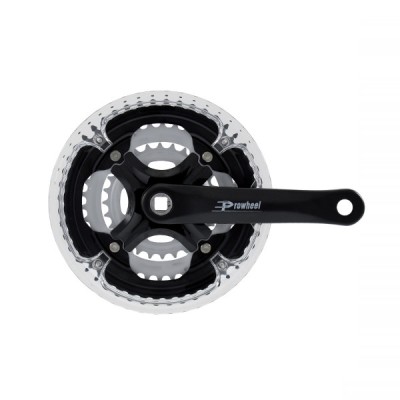 Pedalier Prowheel, 28/38/48T, ax patrat, aluminiu, 170mm, culoare negru Cod:45215ANPKRM foto